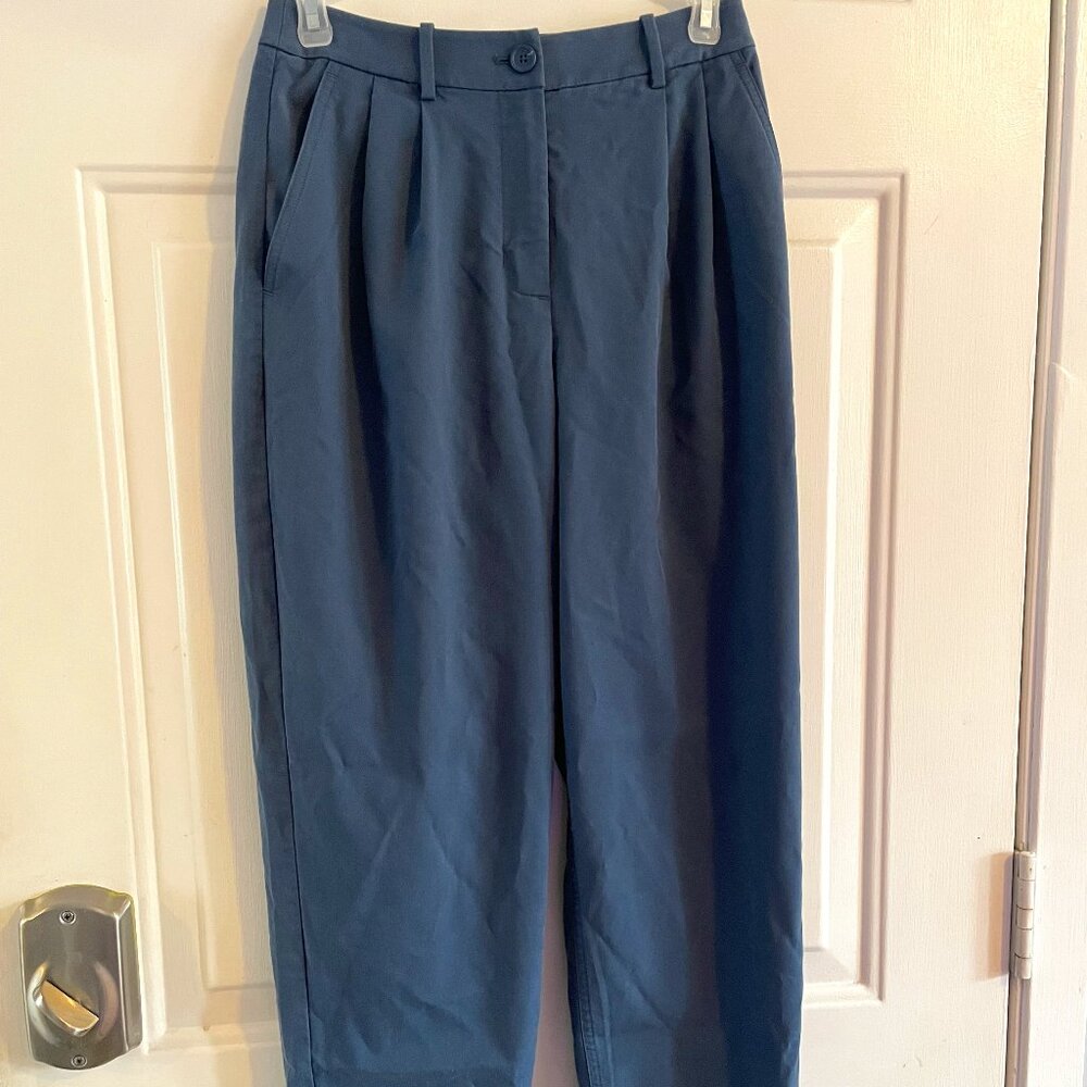 Kit and Ace High Waisted Pleated Loose Leg Trousers 0